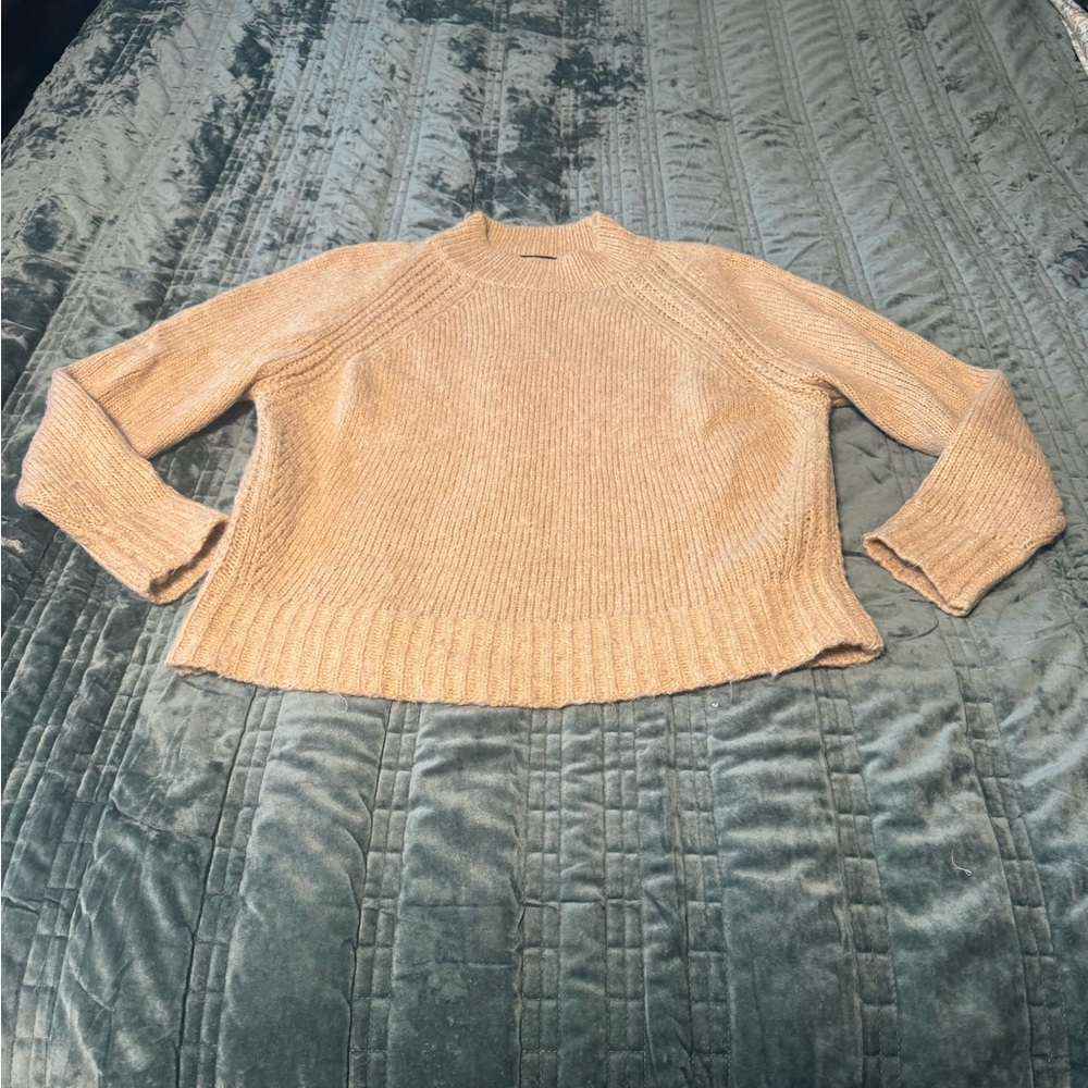 Ann Taylor Camel Crew Neck Sweater